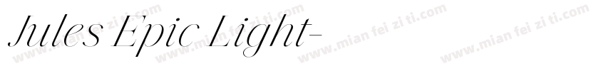 Jules Epic Light字体转换